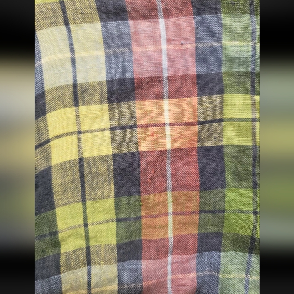Tailor Vintage Size Large Multicolor 100% Linen - Picture 3 of 13
